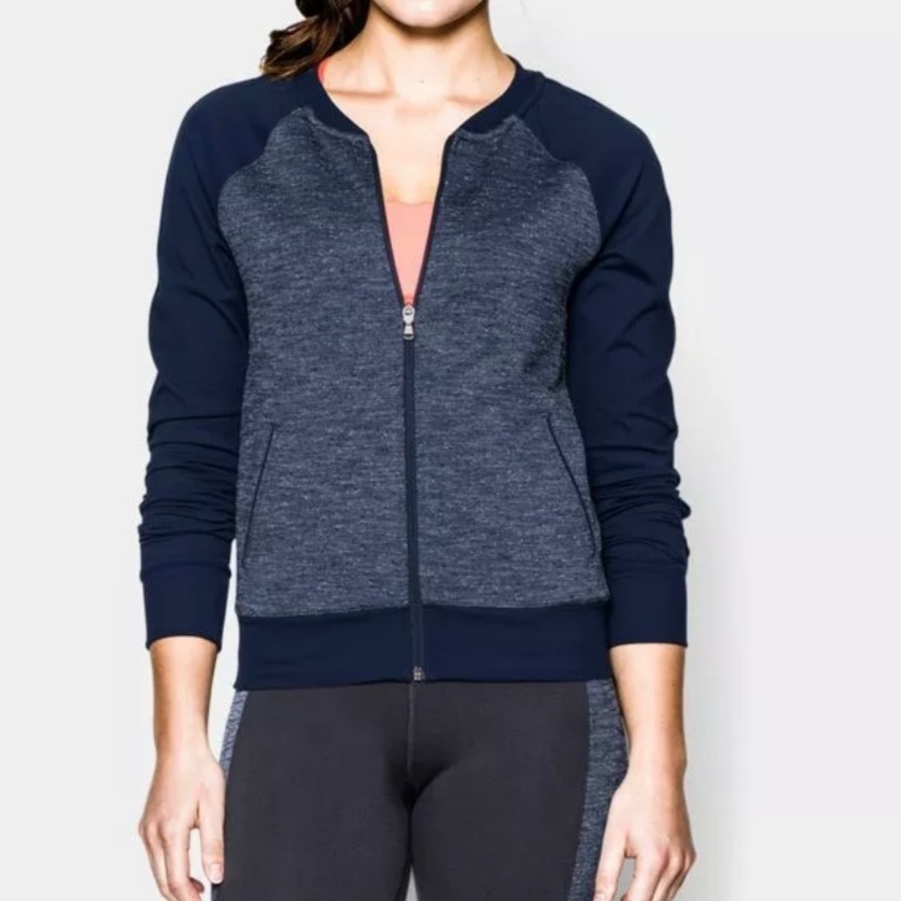 Under Armour StudioLux Bomber Jacket XS Navy